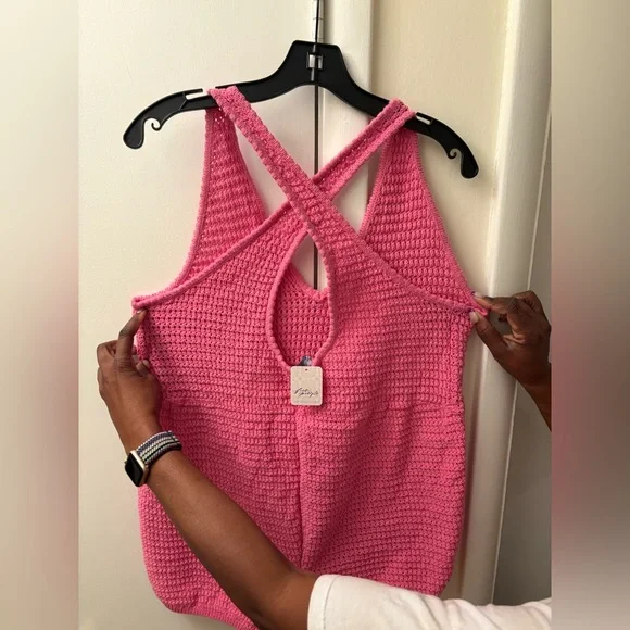 FREE PEOPLE Fauxchet Romper🌻✌🏾NWT - Picture 4 of 6